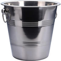 CHAMPAGNERKÜHLER Basic Silber 22.5/22/21 cm Metall - Silberfarben, Metall (22/21cm) - Mondex