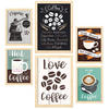 POSTER Set Mit 6 Kaffee Größe A3 & A4 Rahmen aus hellem Holz - Beige, Papier (29.7/1cm) - Nacnic