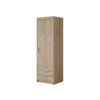 KLEIDERSCHRANK Elena 1D3S - Silberfarben/Sonoma Eiche, Holzwerkstoff/Kunststoff (60/191/53cm) - MIRJAN24