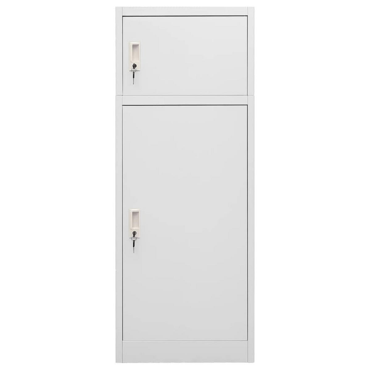 SATTELSCHRANK Hellgrau 53/53/140 Cm Stahl - Grau, Metall (53/140/53cm) - vidaXL