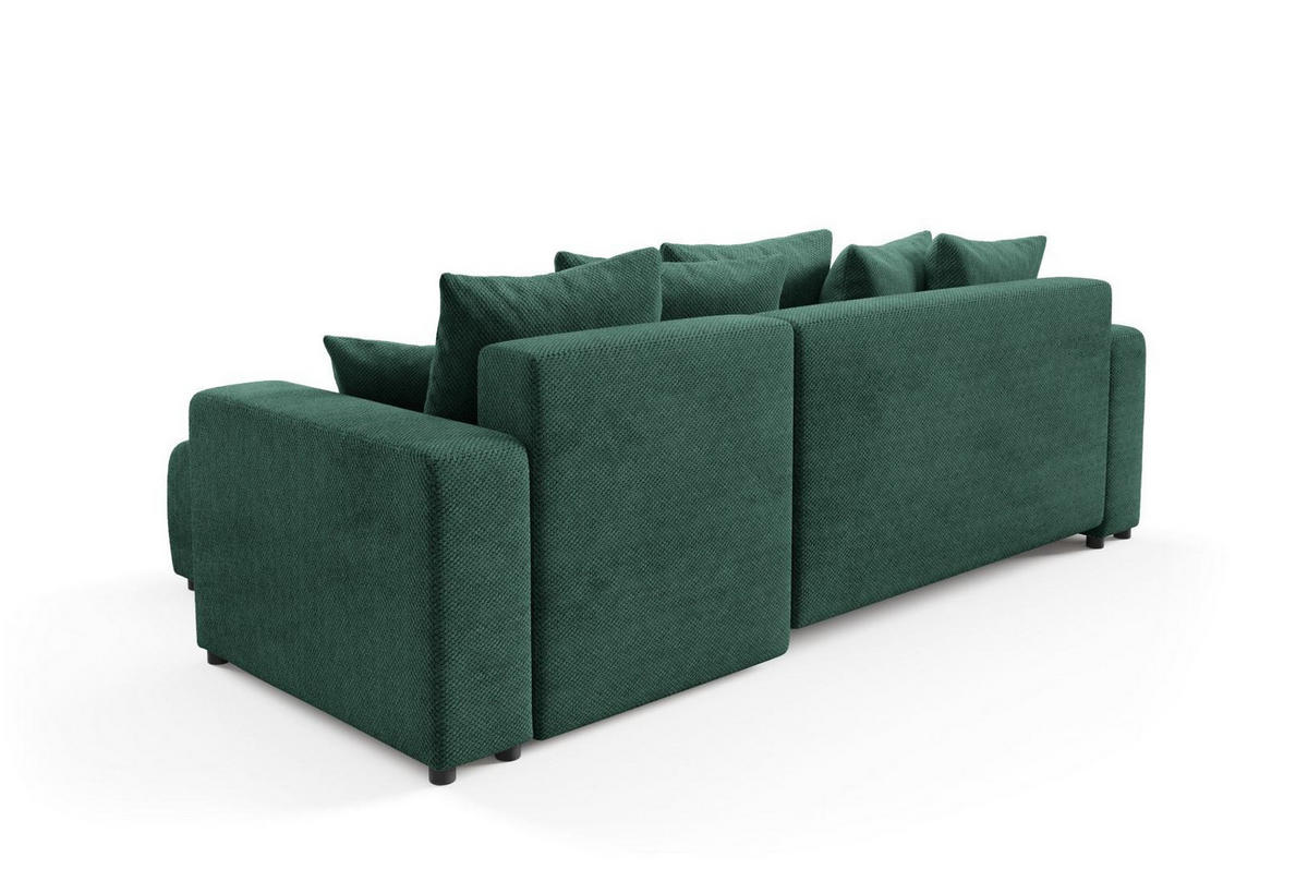 ECKSOFA mit Schlaffunktion Grün - Grün, Textil (247/145cm) - Furnisell