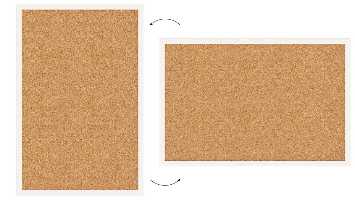 PINNWAND mit weißem Naturholzrahmen 60x40cm - Weiß, Holz (60/40/1.5cm) - ALLboards