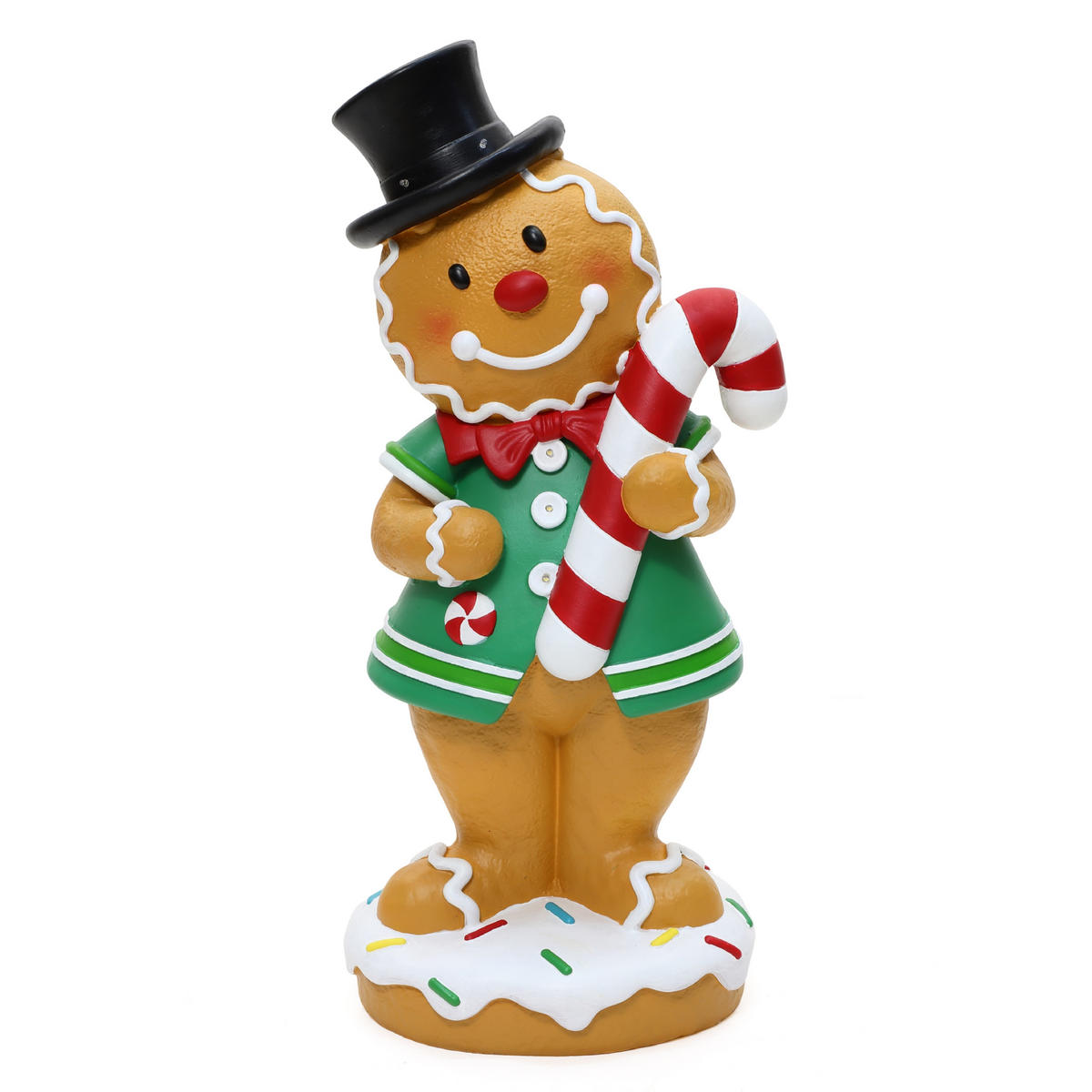 LEBKUCHENMANN Stehfigur 61CM HTHD0367-S - Braun, Stein (23/61/27.5cm) - Hometopia