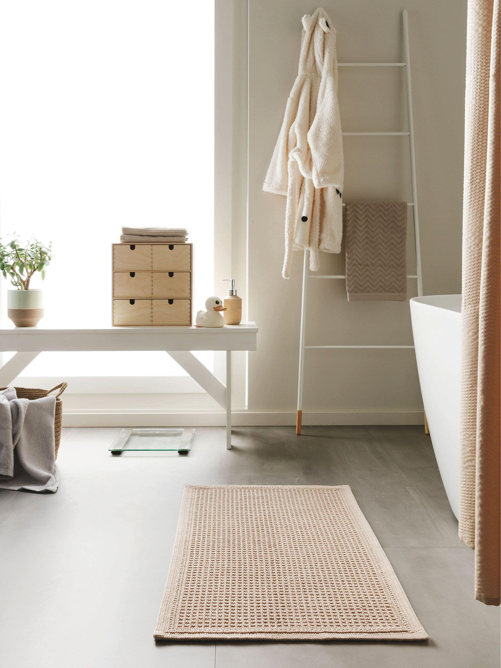 BADEMATTE Jojo Beige 50x80 cm - Beige, Textil (50/80cm) - benuta Nest