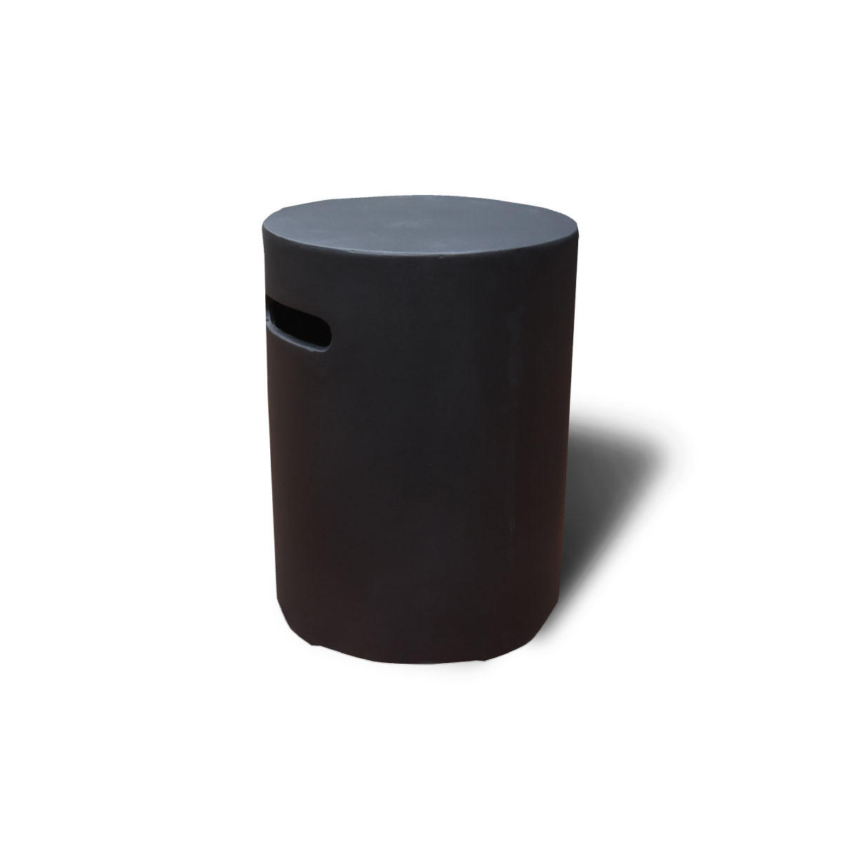 ABDECKUNG für 5 kg Gasflaschen in Beton-Optik schwarz - Schwarz, Stein (45/58/45cm) - Elementi