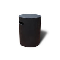 ABDECKUNG für 5 kg Gasflaschen in Beton-Optik schwarz - Schwarz, Stein (45/58/45cm) - Elementi