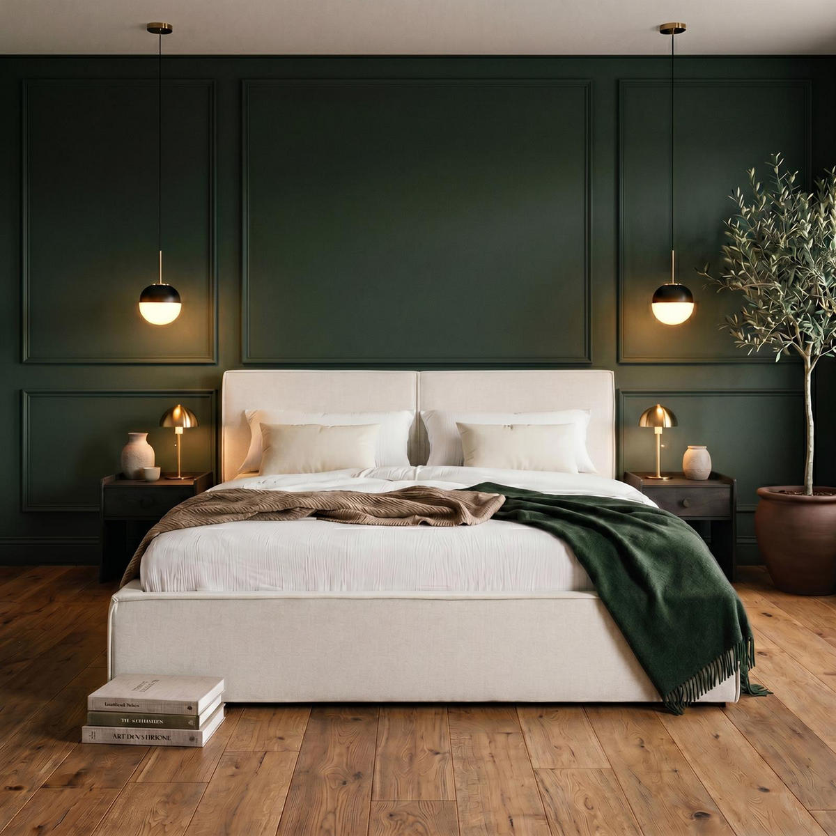 POLSTERBETT CALM 160x200 cm cremeweiß - Creme, Textil (160/200cm) - IDIMEX