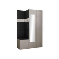 GARDEROBEN-SET Orion XXVI - Kaschmir/Schwarz, Holzwerkstoff/Kunststoff (116/186/46cm) - MIRJAN24