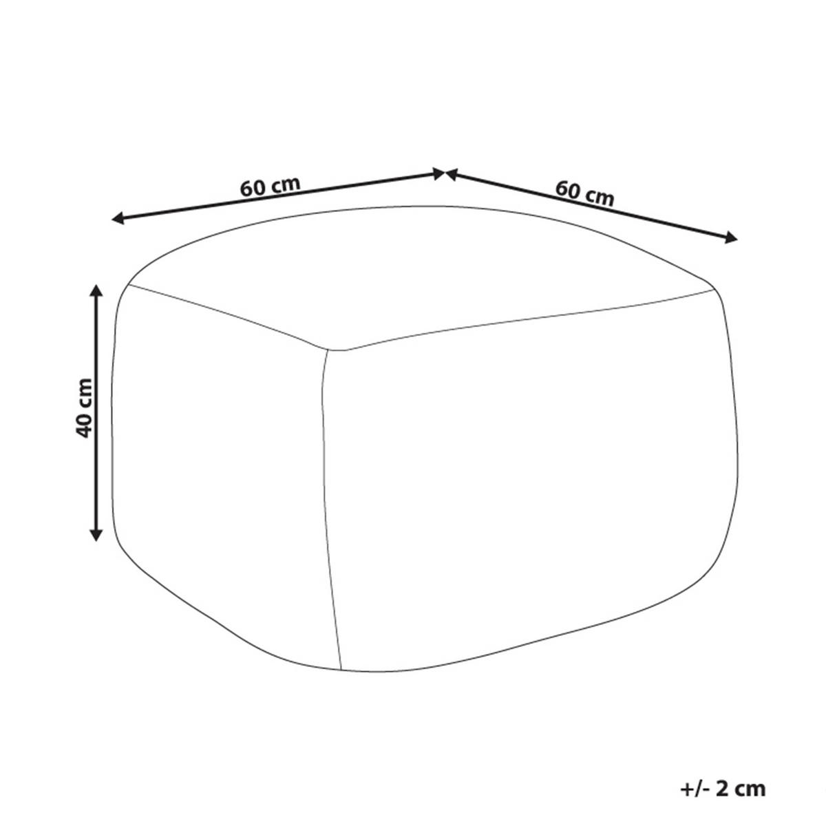 POUF Beige Choim - Beige, Naturmaterialien (60/40/60cm) - Beliani