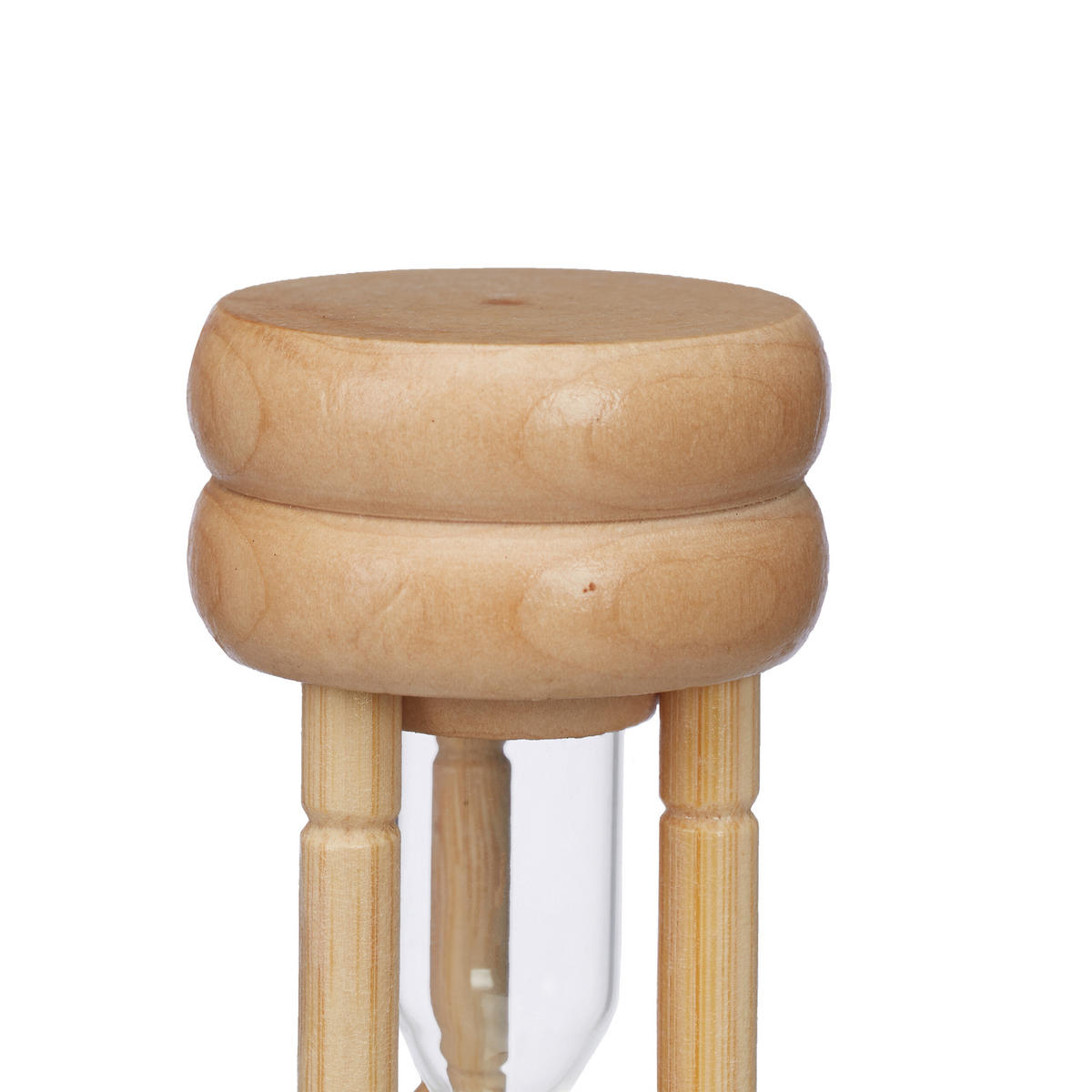 4XPRESÝPACIE hodiny - svetlohnedá, drevo/sklo (4/10/4cm) - Relaxdays