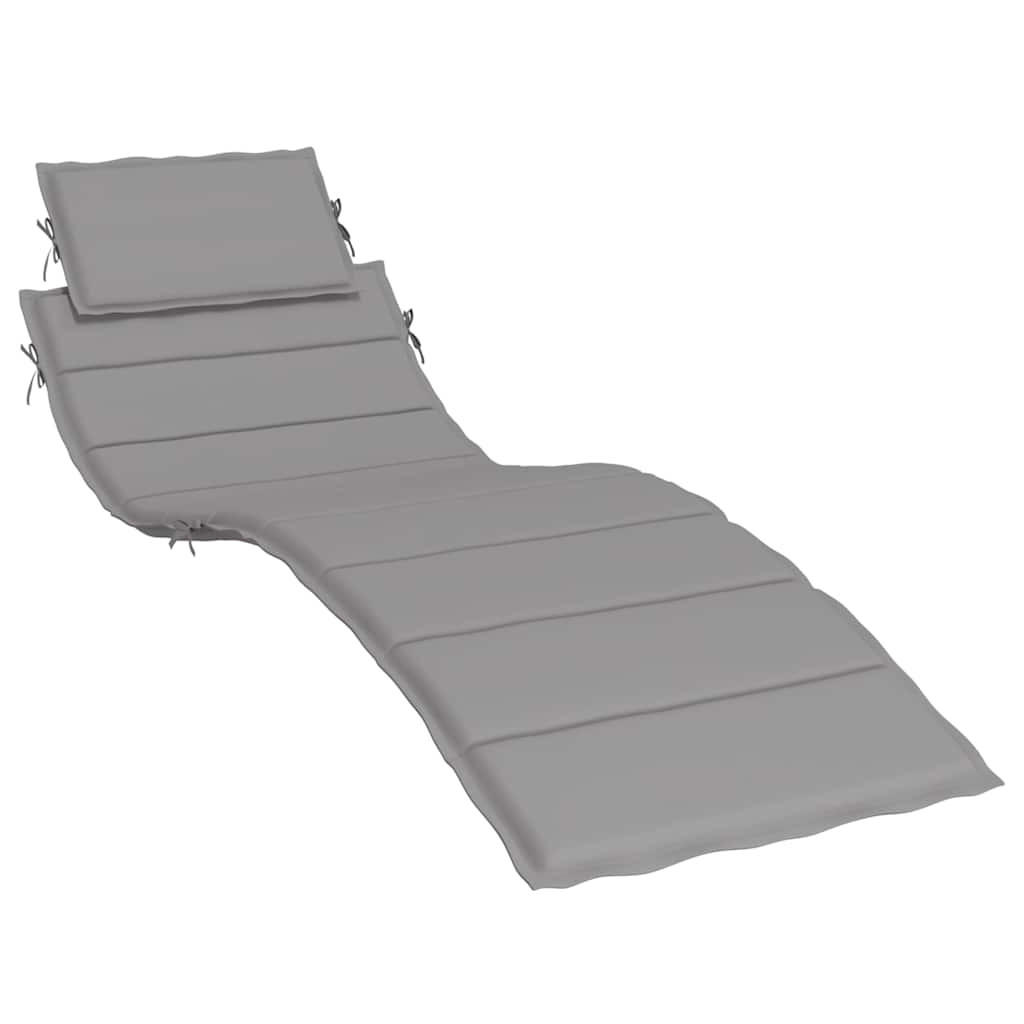 SONNENLIEGEN-AUFLAGE Grau 186/58/4 Cm Oxford-Gewebe - Grau, Textil (58/4/186cm) - vidaXL