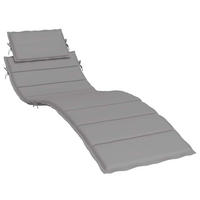 SONNENLIEGEN-AUFLAGE Grau 186/58/4 Cm Oxford-Gewebe - Grau, Textil (58/4/186cm) - vidaXL