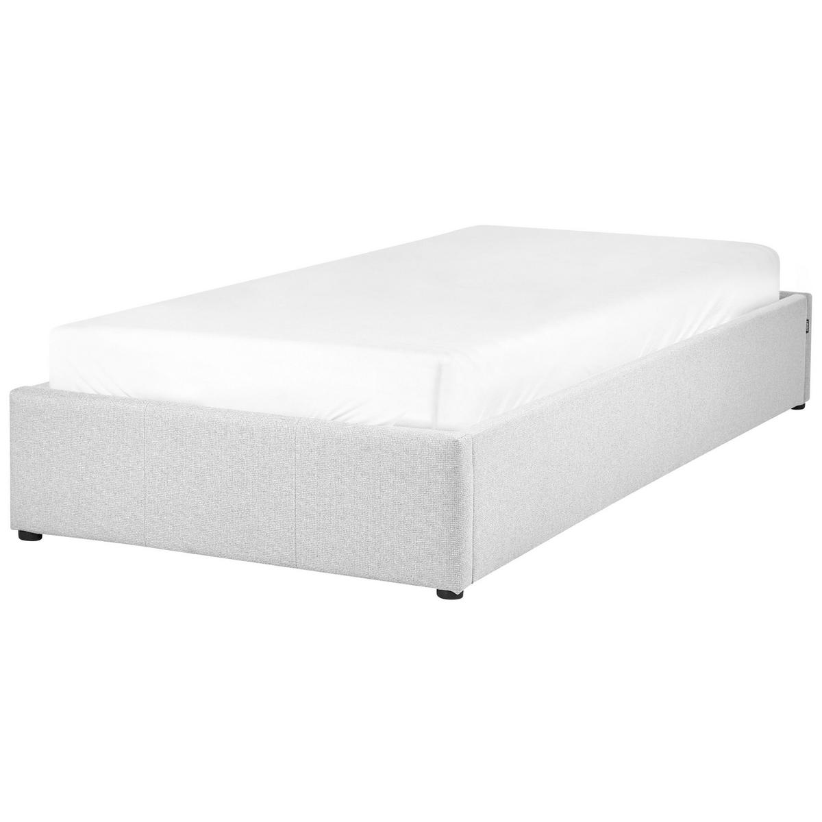 POLSTERBETT Grau 90-200 cm Dinan - Grau, Holz/Textil (90/200cm) - Beliani