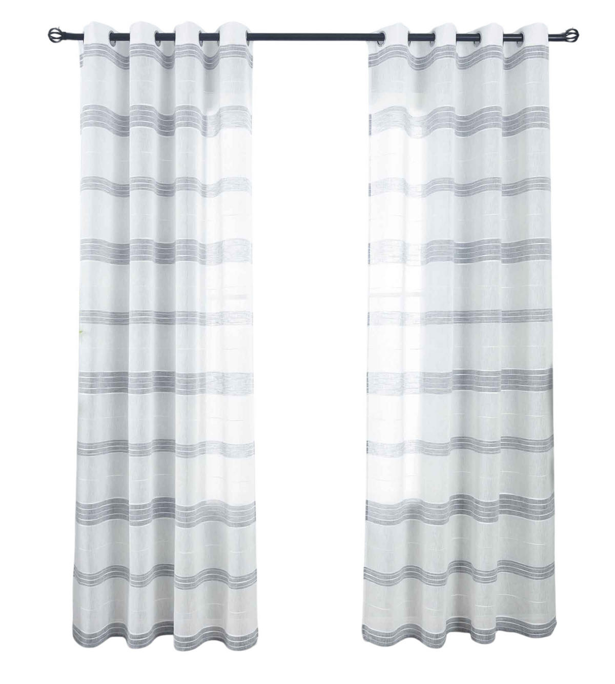 VORHANG 2ER SET »Frankfurt« HxB 245x140 cm Grau - Grau, Textil (140/245cm) - Gardinenbox