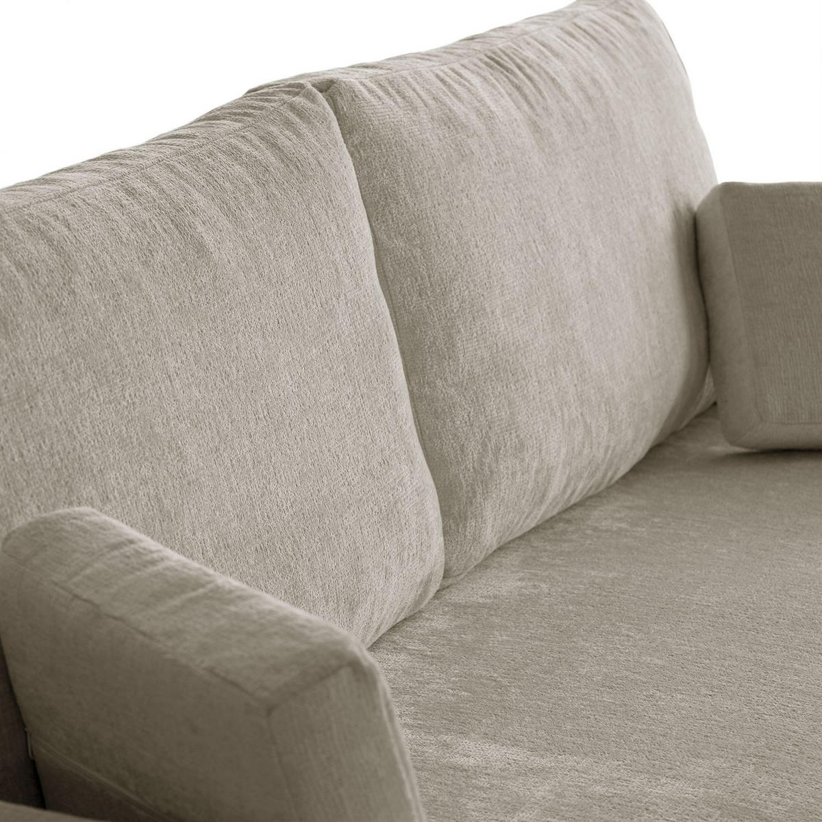 SOFA NUBO mit Schlaffunktion und Bettkasten Harmony 07 - Beige, Textil (205/91/86cm) - Lookway