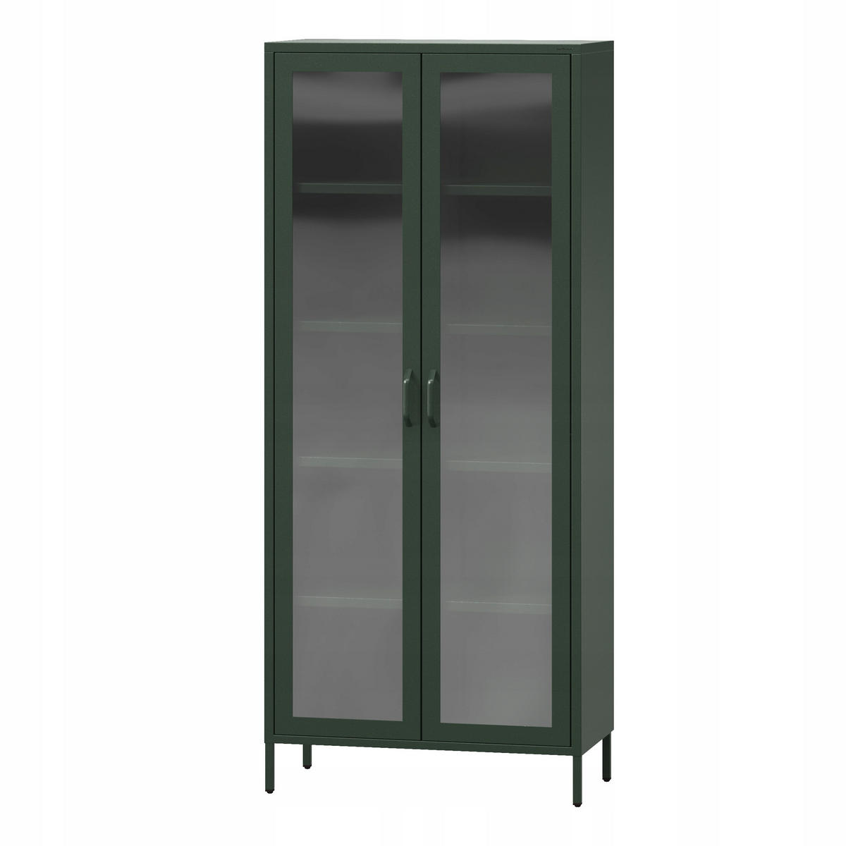 WOHNZIMMER Vitrine ANGELO Modern - Grün, Metall (80/185/45cm) - Jan Nowak