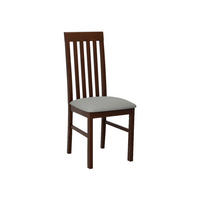 STUHL Nilo I, Holzfarbe: Walnuss - Walnussfarben/Grau, Holz (43/96/48cm) - MIRJAN24