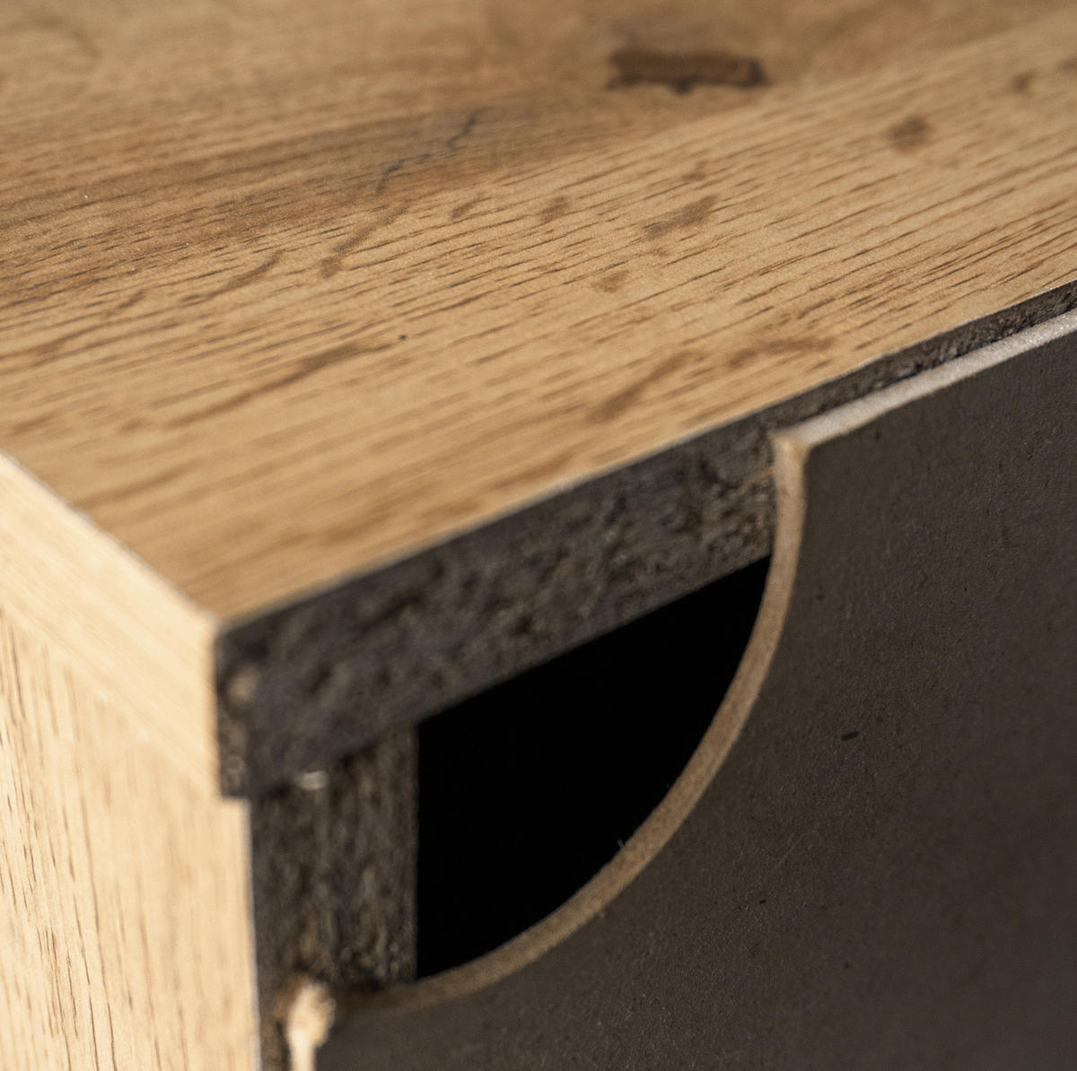 KOMMODE aus Spanplatte 80,5x35x109,5cm in Naturfarben - Naturfarben, Holzwerkstoff (80.5/109.5/35cm) - Modfu