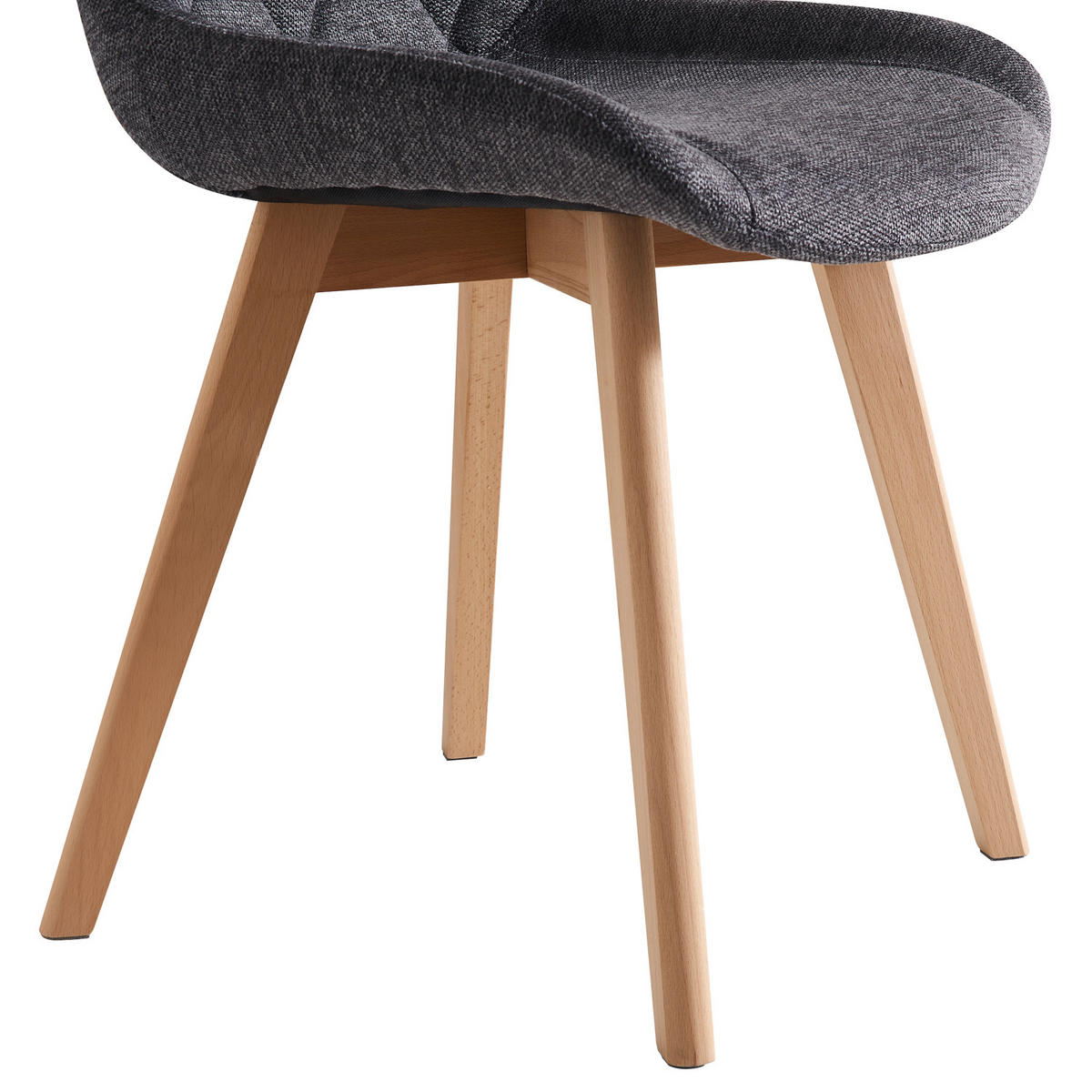 STUHL TANIA Anthrazit 2 Stück - Anthrazit, Holz/Textil (52/88/60cm) - B&D Home