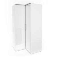 DREHTÜRENSCHRANK OTTIMA 109/217/63 cm 2-türig Weiß - Weiß, Holzwerkstoff (109/217/63cm) - MASSENO