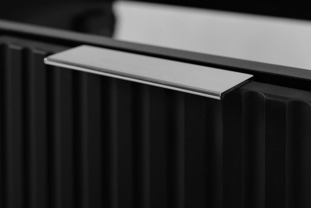 WASCHBECKUNTERSCHRANK FLOW + Platte Schwarz matt 140/57/46 cm - Schwarz, Holzwerkstoff (140/57/46cm) - Rodan