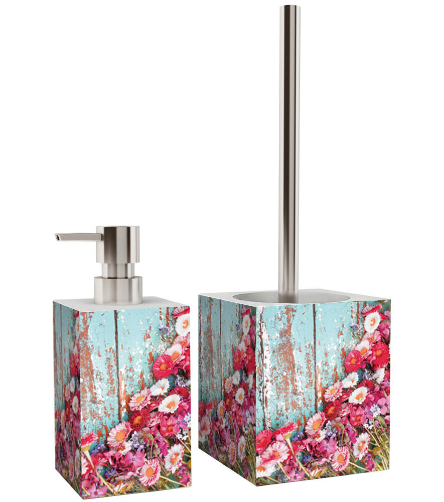 BADEZIMMER Set Spring - Pink, Kunststoff (7/17/7cm) - Sanilo