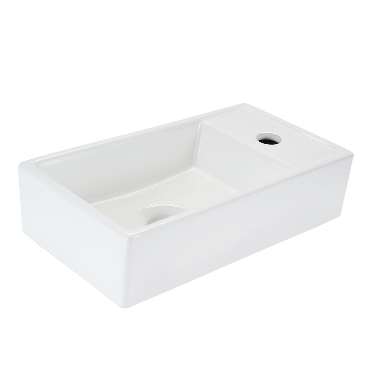 WASCHBECKEN Weiß 42/15/60 - Weiß, Keramik (42/15/60cm) - ZMH