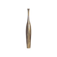BODENVASE EBRO, Aluminium, handgefertigt, Gold, Ø 14 x 100 cm - Goldfarben, Metall (100cm) - KADIMA DESIGN