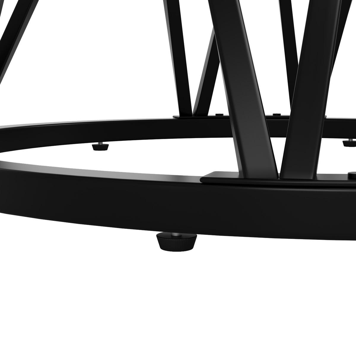 ESSTISCH 100/76/100 cm Schwarz aus MDF mit verstellbaren Füßen - Schwarz, Holzwerkstoff (100/100/76cm) - OKMYHOME