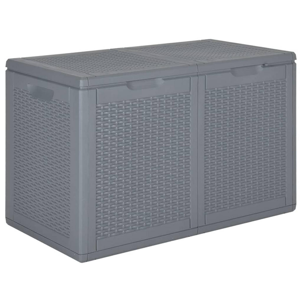 GARTENBOX Grau PP Rattan 180 L - Grau, Kunststoff (80.5/51/44.5cm) - furnicato