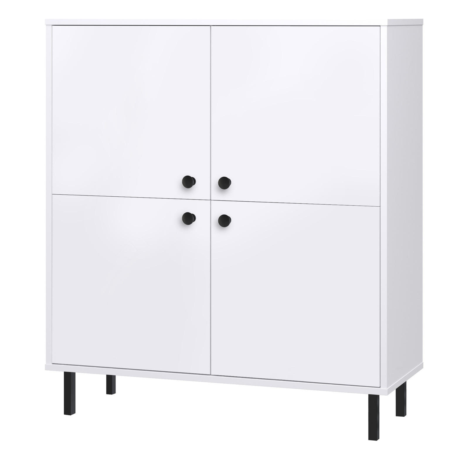 HIGHBOARD Venus - Schwarz/Weiß, Holzwerkstoff (100/113/40cm) - RAUMHIRSCH FURNITURE