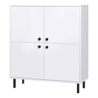 HIGHBOARD Venus - Schwarz/Weiß, Holzwerkstoff (100/113/40cm) - RAUMHIRSCH FURNITURE