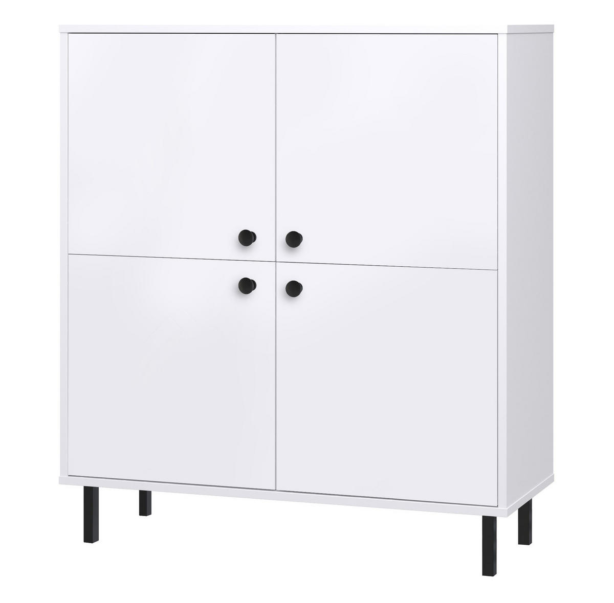 HIGHBOARD Venus - Schwarz/Weiß, Holzwerkstoff (100/113/40cm) - RAUMHIRSCH FURNITURE