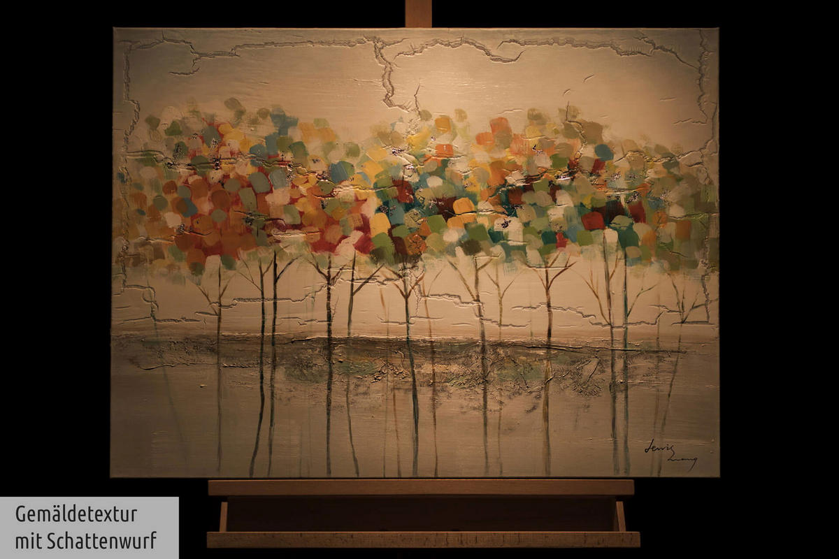 ÖLGEMÄLDE 80/60 cm - Multicolor, Holz/Textil (80/60cm) - KUNSTLOFT