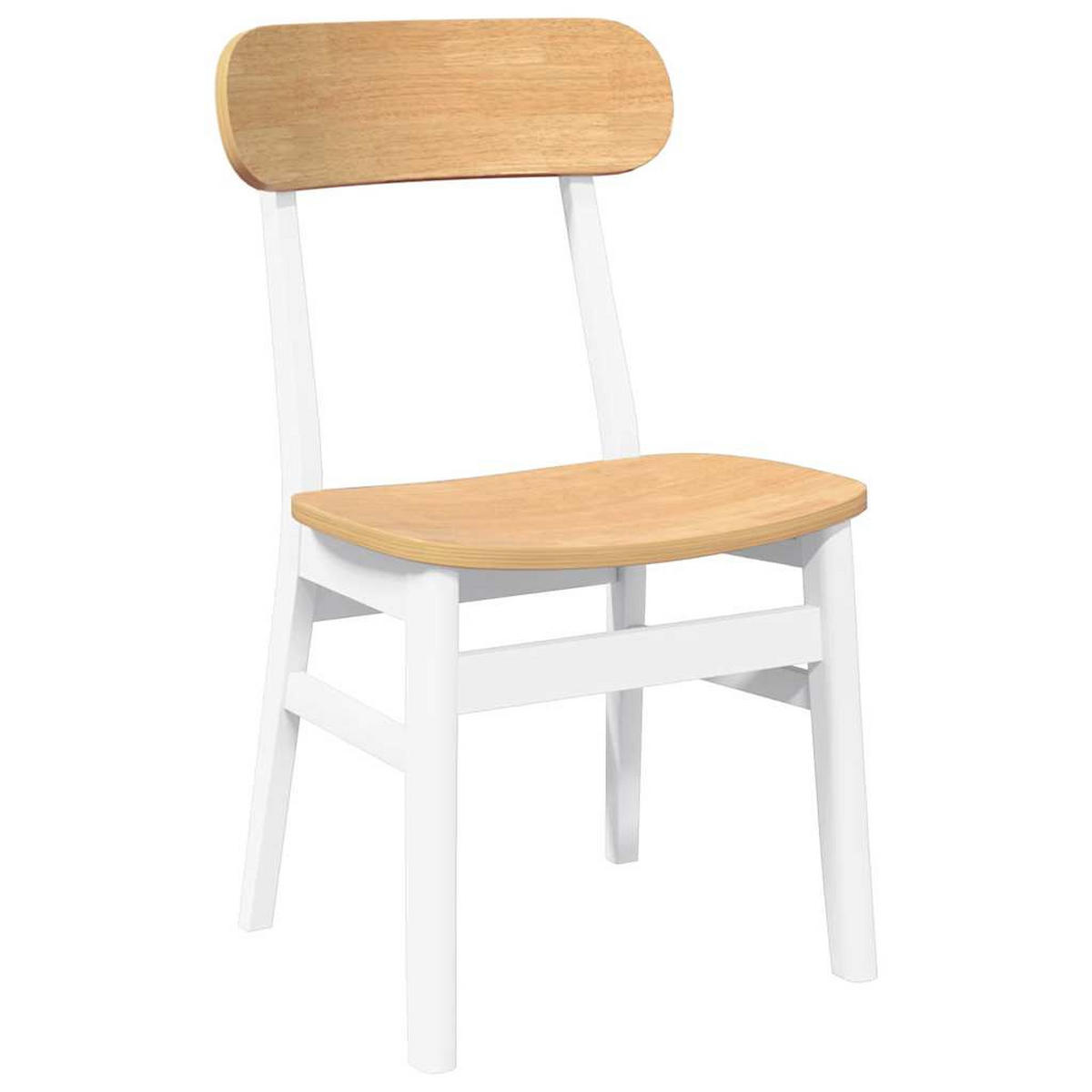 STUHL-SET 2 Stk Schwarzhain 46/81.5/47 cm - Weiß, Holz (46/81.5/47cm) - ZMH