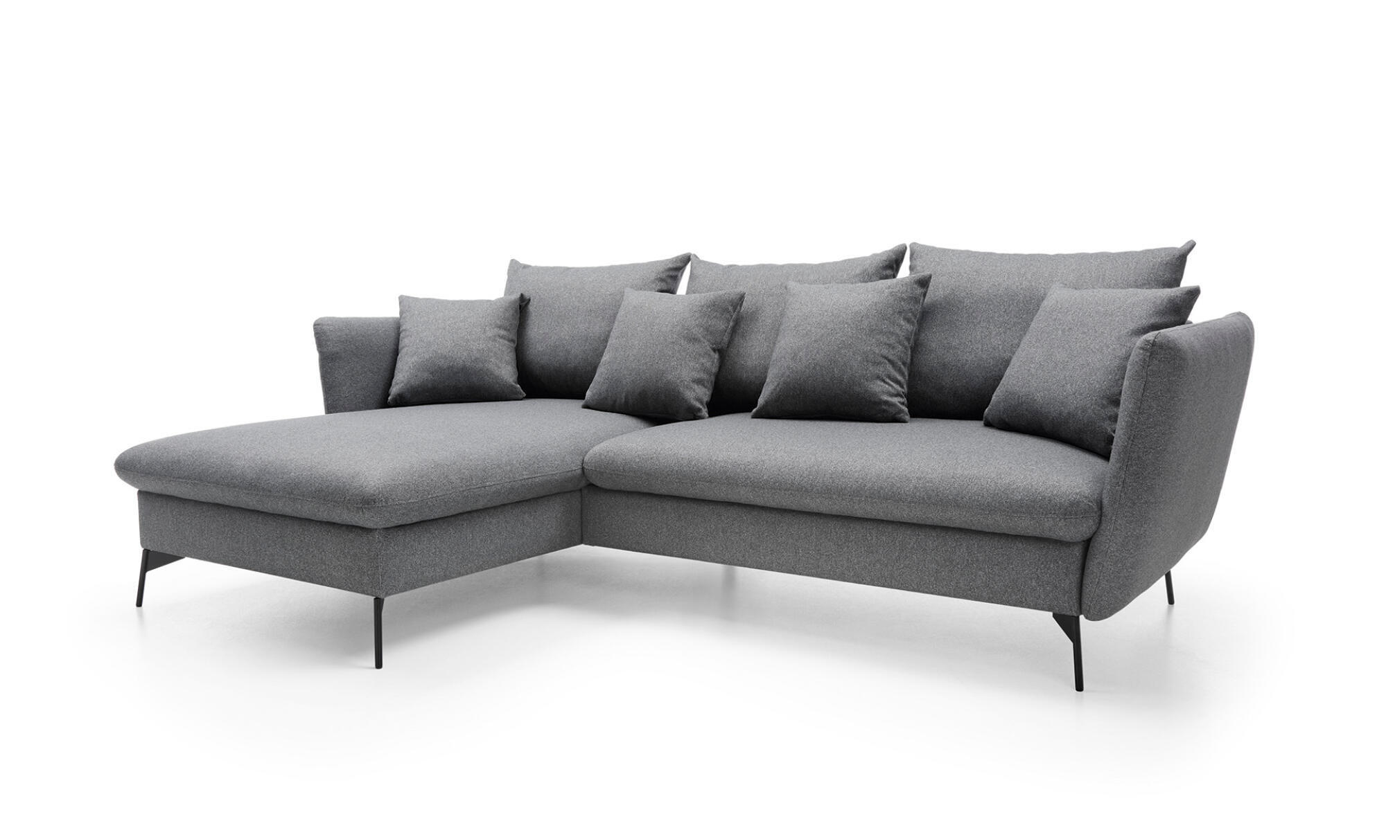 Furnlux Ecksofa Grau 258x167 cm