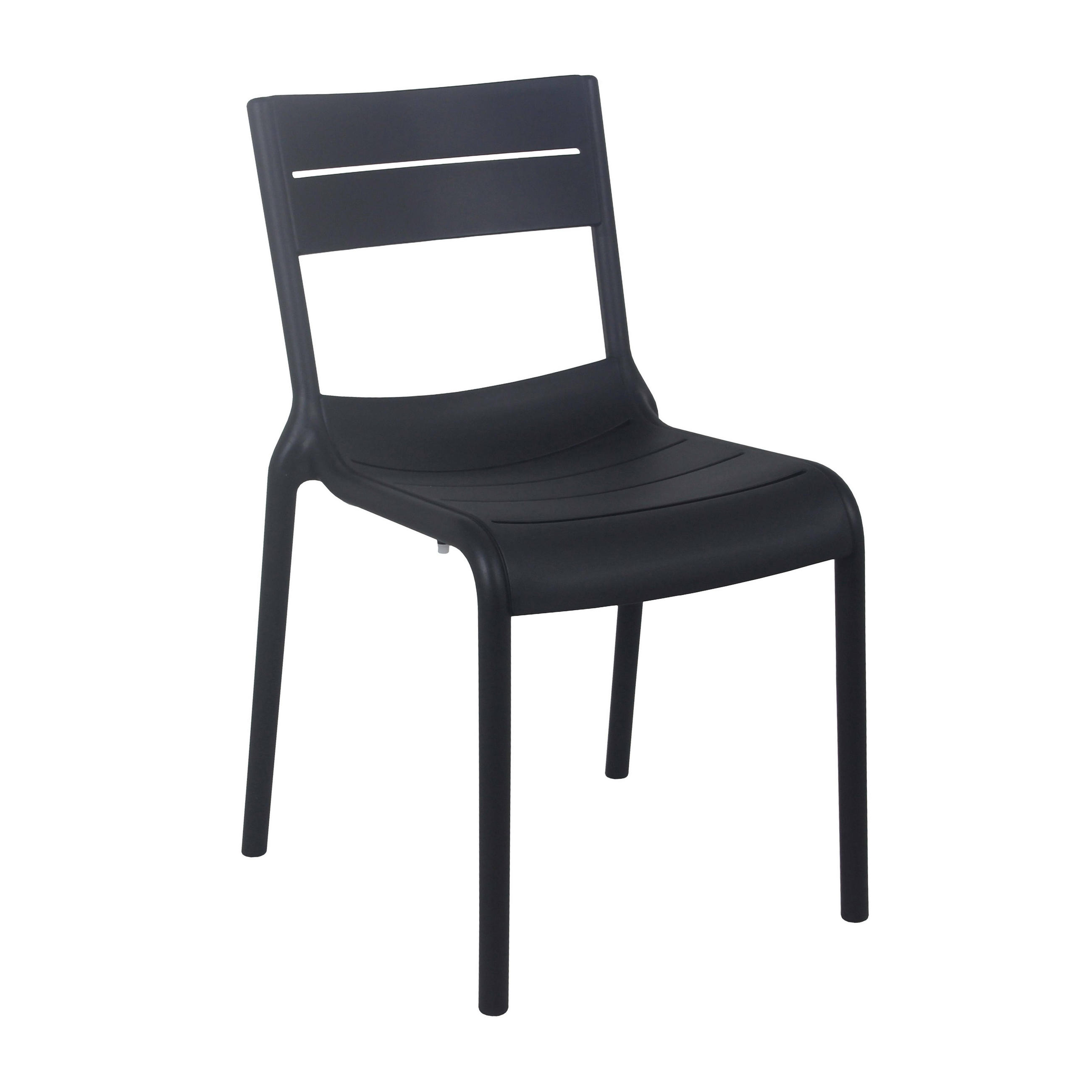 GARTENSTUHL, Schwarz - Schwarz, Kunststoff (54/50cm) - Oviala