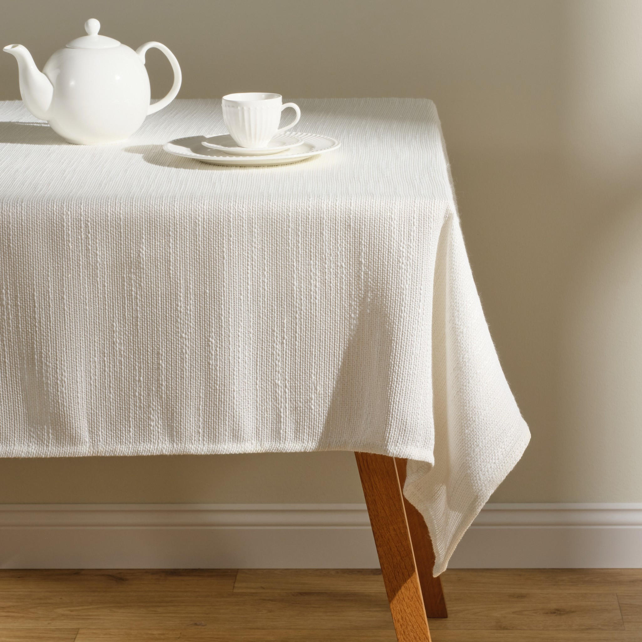 TISCHDECKE Cedar - Ecru, Textil (300/150/1cm) - home&you