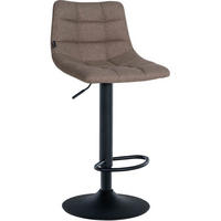 BARHOCKER James Stoff schwarz taupe - Schwarz/Grau, Textil/Metall (43/108.5/46.5cm) - TPFLiving