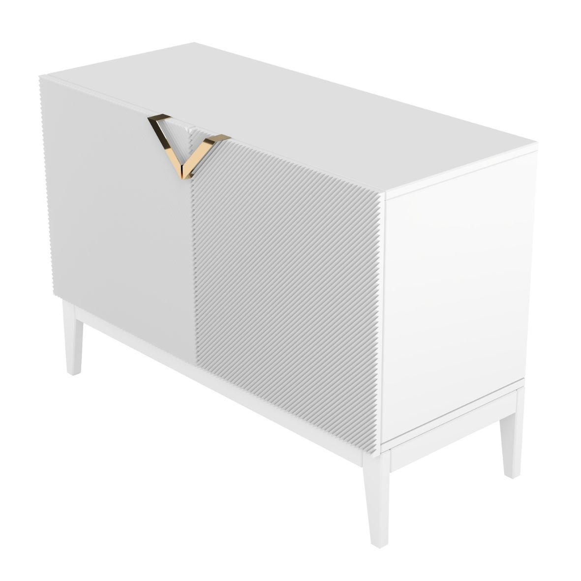 Thumbnail - Visby Sideboard, Weiß, Holz, Holzwerkstoff, 100.5x70x42 cm, Wohnzimmer, Kommoden & Sideboards, Sideboards