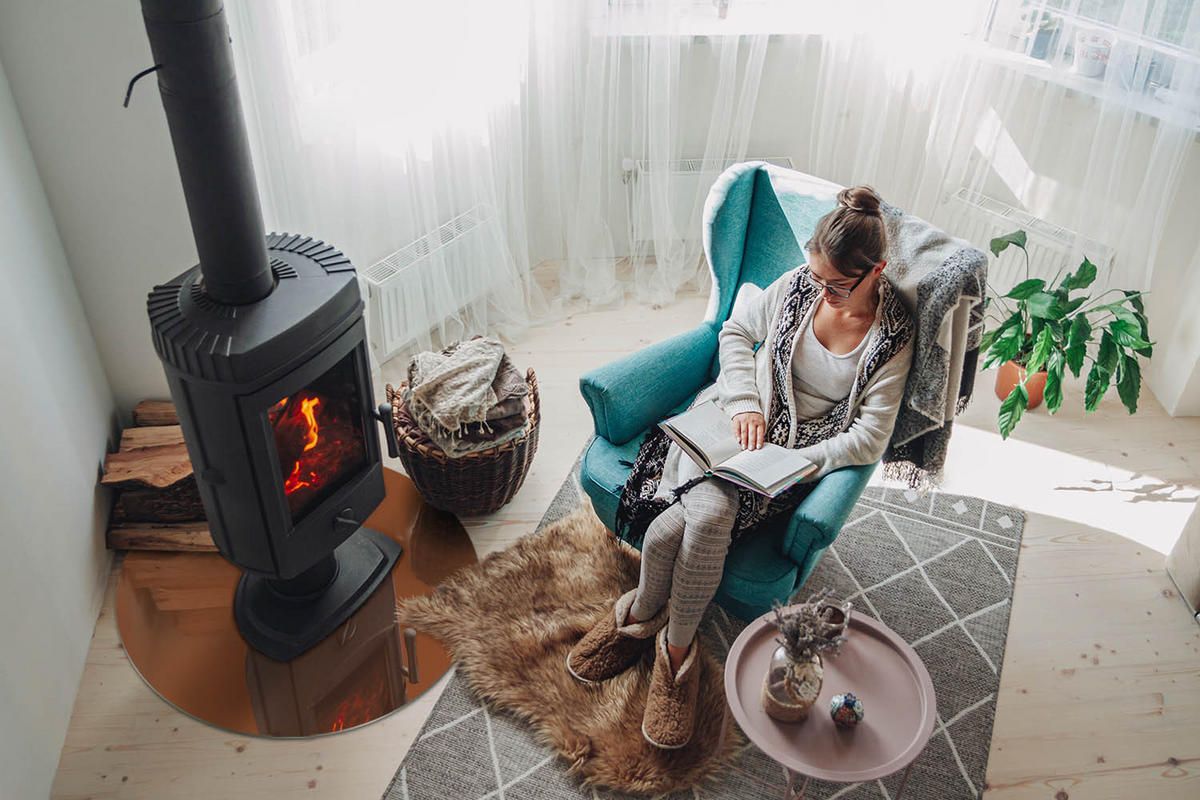 GLASPLATTE für Kamin Ø 70 cm - Braun, Glas (70/70/0.4cm) - TULUP