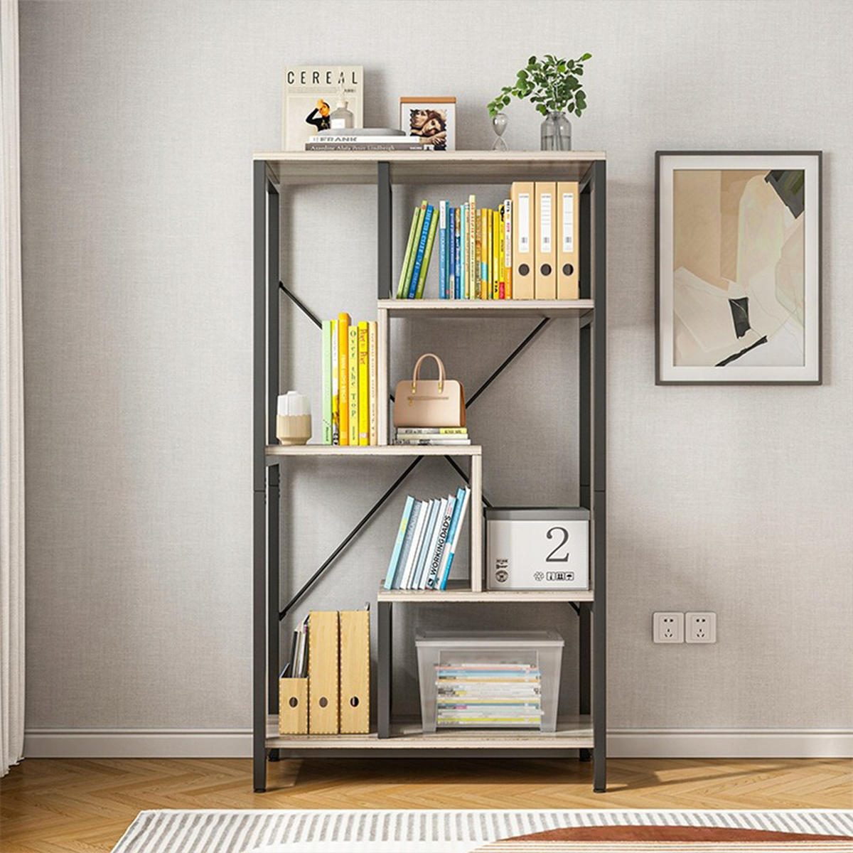 BÜCHERREGAL, braun 74/35/132 cm - Braun, Holzwerkstoff (74/132/35cm)