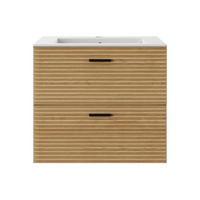 EINZELWASCHTISCH - 60 cm x 46 cm - holz - naturfarben hell Sarone - Weiß, Holz (60/55/46cm) - Vente-Unique