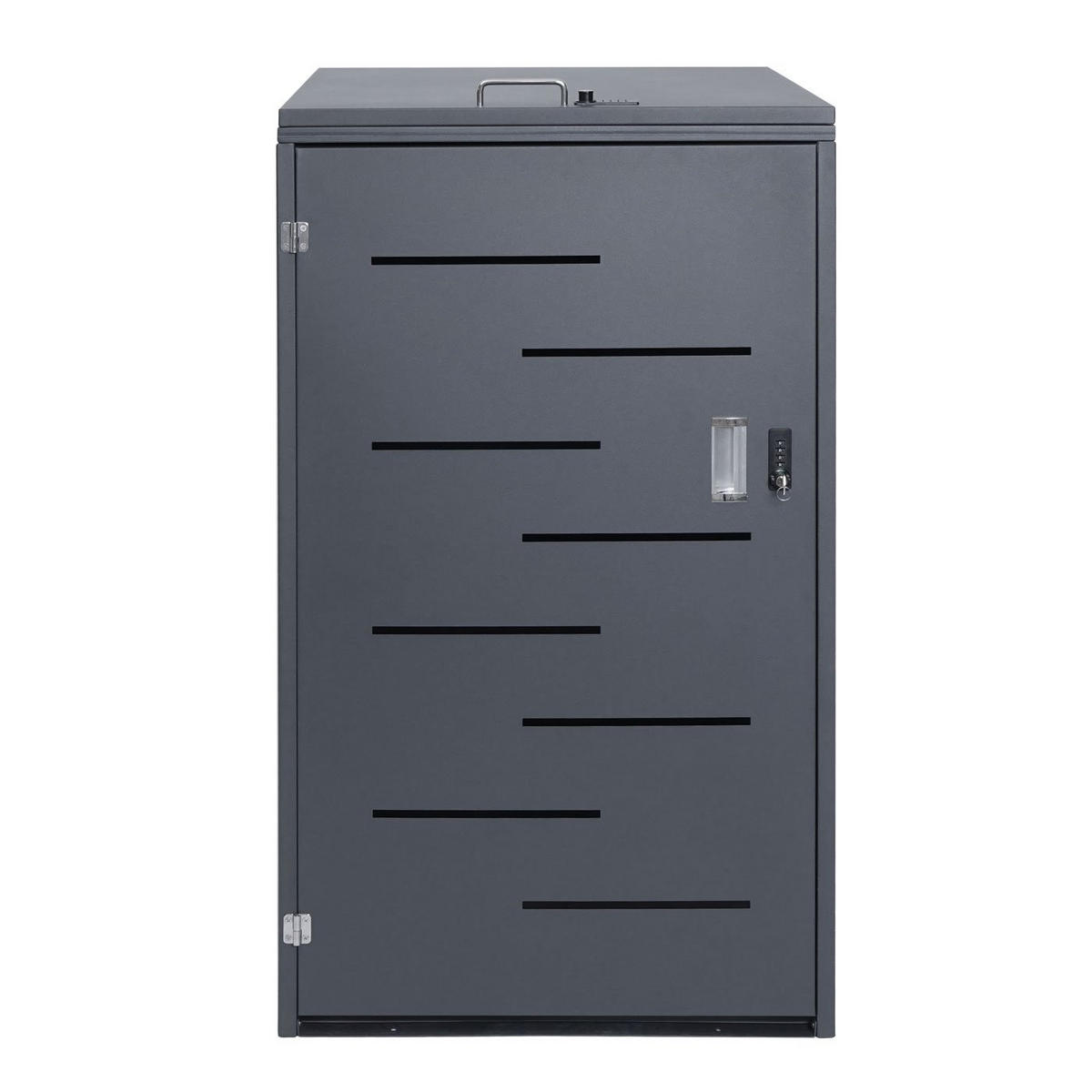 MÜLLTONNENBOX 116,5x66x80cm erweiterbar Anthrazit - Anthrazit, Metall (66/116.5/80cm) - PROREGAL