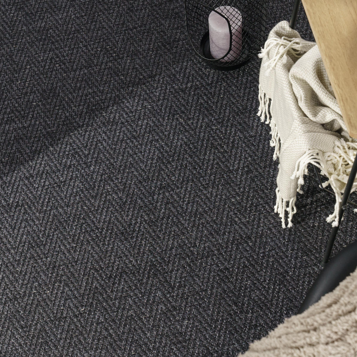 OUTDOORTEPPICH 160/220 cm Luca 421 - Anthrazit, Textil (160/220cm) - Paco Home
