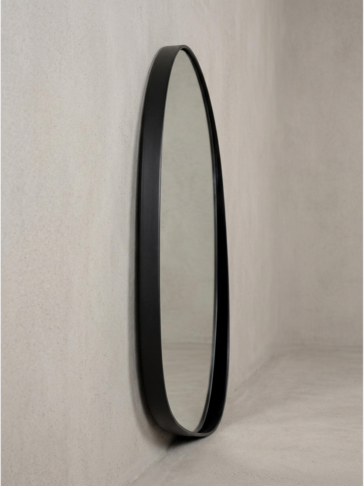 WANDSPIEGEL Asymmetrisch Metall Schwarz 53x60 cm Moderner Rahmen - Schwarz, Glas (53/60/3cm) - KADIMA DESIGN