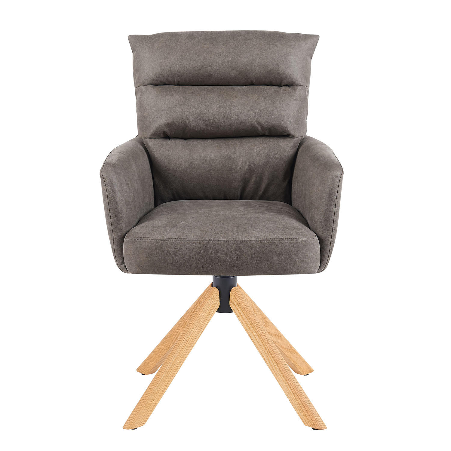ARMLEHNSTUHL Mika-Jule - Honigeiche/Taupe, Eichenholz/Holz (59/94/66cm) - DUBI Möbel
