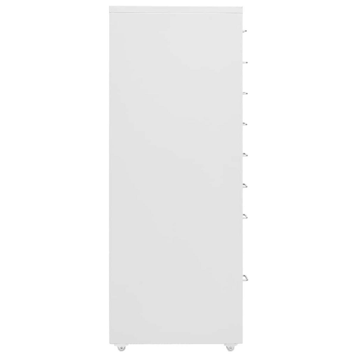 AKTENSCHRANK Mit Rollen Grau 28/41/109 Cm Metall - Grau, Metall (41/109/28cm) - vidaXL