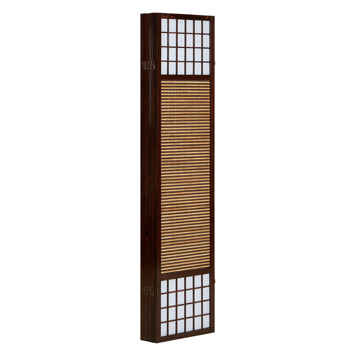PARAVENT 6-tlg. 264/175 cm Braun Bambusstreben - Braun, Holz (264/175/2cm) - Homestyle4u