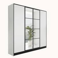 KLEIDERSCHRANK EDEN 4-Türen v1 - 206,4x205x39 cm - weiß - Weiß, Holzwerkstoff (206.4/205/39cm) - Kier Furniture